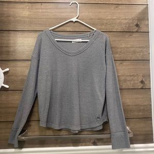 XS Hollister Grey Scoop-Neck Sweater